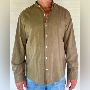 Men's Olive Green Cotton Shirt